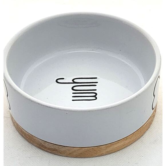 PET BOWL-Dog-Food-Water-Simple Design-Wood Bottom-Small - Picture 2 of 8